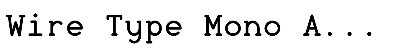 Wire Type Mono Alt Bold